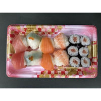 シーピー化成 寿司容器 SFうま皿25 花雅桃 本体 0276925009785 1ケース(800個(50個×16)（直送品）