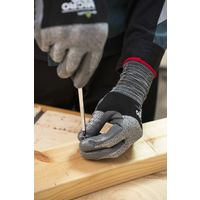 【ニトリル背抜き手袋】 ショーワグローブ No.374 マイクログリップ ニトブラック Lサイズ No.374-L 1双