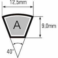 三ツ星ベルト Vベルト A形 A125 1セット(2個)（直送品）
