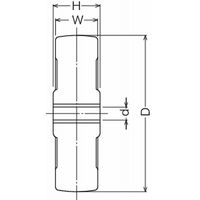 ハンマーキャスター ハンマーキャスター(ゴム車) 425EーR 425EーR65 1セット(9個)（直送品）