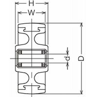 ハンマーキャスター ハンマーキャスター(ステンレス専用車輪) 439S0SーUB 439S0SーUB75 1セット(3個)（直送品）