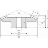 小原歯車工業 かさ歯車|かさ歯車 SB・SBY SB2.5ー3015 1個（直送品）