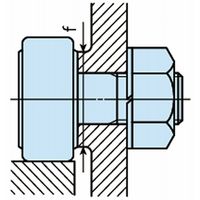 日本トムソン 集中配管用カムフォロア CFーRU1・CFーFU1(保持器付き) CFーRU1ー30 1個（直送品）