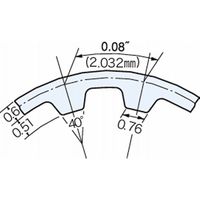 三ツ星ベルト タイミングベルト MXL形(クロロプレンゴム) 110MXL6.4 1セット(6個)（直送品）