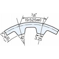 三ツ星ベルト タイミングベルト L形(クロロプレンゴム) 337L075 1個（直送品）