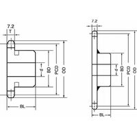 三興製作所 SM40 ステンレススプロケット 1列新B型 SM40B24 1個（直送品）