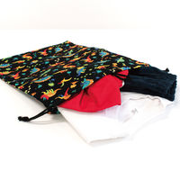 コッカ 巾着 大 恐竜（黒） CS-1278 1A 1個