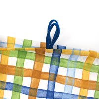 コッカ 巾着 大 チェック柄（青） CS-1298 1A 1個