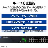 スイッチングハブ 16ポート ギガ PoE WEBスマート ループ防止 3年保証 EHB-SG2C16F-PL エレコム 1個（直送品）