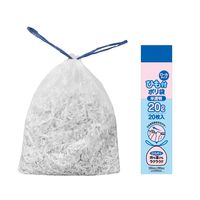 ゴミ袋 ロールタイプ ひも付ポリ袋 半透明 高密度 20L（1パック（20枚入）×5）厚さ:0.015mm システムポリマー