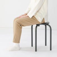 無印良品 スチールパイプスタッキングスツール ダークグレー 幅28.5×奥行28.5×高さ45cm 1セット（1脚×5） 良品計画