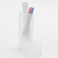 無印良品 ポリプロピレンめがね・小物ケース スタンド式 小 外寸：約縦3.5×横5.5×高さ16cm 1セット（1個×3）良品計画