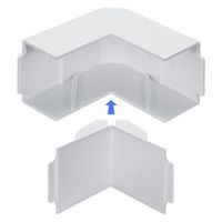 サンワサプライ 配線ダクト(内外L型・ホワイト) CA-KK40DR 1個（直送品）