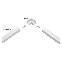 サンワサプライ 配線ダクト(平面L型・ホワイト) CA-KK40L 1個（直送品）