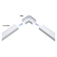 サンワサプライ 配線ダクト(平面L型・ホワイト) CA-KK60L 1個（直送品）