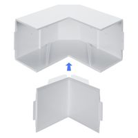 サンワサプライ 配線ダクト(内外L型・ホワイト) CA-KK80DR 1個（直送品）
