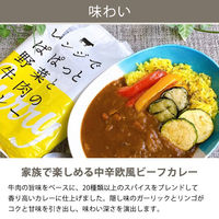 【ロハコ・アスクル限定】1パック4袋入 中辛 レンジでぱぱっと野菜と牛肉のカレー 180g 6個 オリジナル レトルト オリジナル