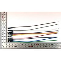 共立電子産業 QIケーブルシングルピンプラグ10色セット 311-369 1袋(10個) 65-3734-40（直送品）