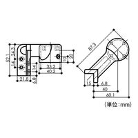 マツ六 システム手すり35 出隅スリム座ブラケットカバー付 ブラウン EL-615 1セット(2個)（直送品）
