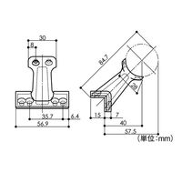 マツ六 システム手すり35 半受出隅スリム座ブラケットカバー付 ブラウン EL-616 1セット(2個)（直送品）