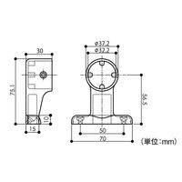 マツ六 システム手すり32 真壁用スリムエンドブラケットカバー付 ブラウン EL-717 1セット(2個)（直送品）