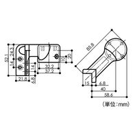 マツ六 システム手すり32 出隅スリム座ブラケットカバー付 ブラウン EL-715 1セット(2個)（直送品）