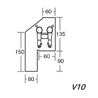 AVAIL アスベスト除去用グローブバッグ 縦パイプ用 V10 J2633-10 1箱(20枚入)（直送品）