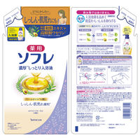 薬用ソフレ 濃厚しっとり入浴液 ホワイトフローラルの香り 詰め替え 400mL お湯の色 乳白色 にごり湯 1セット（1個×12）アース製薬