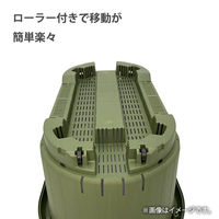 【園芸用品】 グリーンパル エアスリットプランター 32L トレー付 チョコブラウン 1個