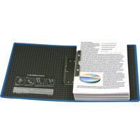 ハピラ　片開きパイプ式ファイル　A4タテ　とじ厚50mm　ブルー　1箱（12冊入）