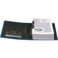 ハピラ　片開きパイプ式ファイル　A4タテ　とじ厚80mm　ブルー　1箱（12冊入）