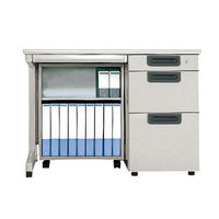 プラス 組立式スチールOAデスクシステム アンダーデスクラック 2段 エルグレー 幅495×奥行265×高さ612mm DL-RY LGY 1台