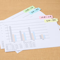 アスクル 貼ってはがせるオフィスのふせん・キューブタイプ 75×25mm　カラー3色 60冊（6冊×10パック）  オリジナル