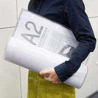 プラス　再生カードケース　ソフトタイプ　A2　430×608mm　薄型　業務用パック　1箱（10枚：5枚入×2箱）　34431