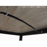 アスプルンド　ブラックフレームローテーブル（コンセント付き）　ナチュラル　幅1100×奥行550×高さ450mm　1台