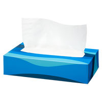 ティッシュペーパー 150組（5箱入）オリジナルティッシュ スマートコンパクト ビビッドカラー PEFC認証紙 1ケース（60箱入） オリジナル