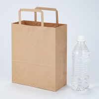 平紐 クラフト紙手提袋ベーシック 200×240×90 茶 1セット（900枚：300枚入×3箱）  オリジナル