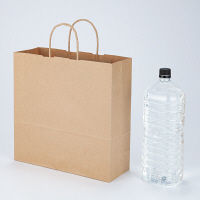 丸紐 クラフト紙手提袋ベーシック 320×320×115 茶 1セット（900枚：300枚×3箱）  オリジナル