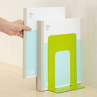 アスクル　ブックエンド　L　グリーン　3組（6個）  オリジナル