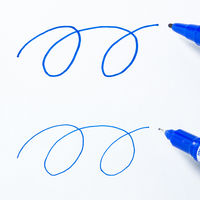 マッキーケア 細字/極細 詰め替えタイプ（アスクル限定モデル） 青 10本 油性ペン ゼブラ AS-YYTS5-BL  オリジナル