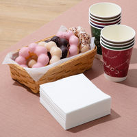 イデシギョー 植林木4つ折り 紙ナプキン 白無地 1箱（10000枚：125枚入×80袋）