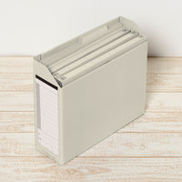 プラス ボックスファイル A4ヨコ 背幅100mm ライトグレー 5冊 87529