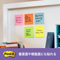 【強粘着】ポストイット 付箋 ふせん ノート 75×75mm ウルトライエロー 1箱(10冊入) スリーエム 6541SS-Y