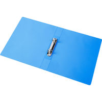 ハピラ　リングファイル丸型2穴　A4タテ　背幅40mm　10冊　カラバリ　ブルー  オリジナル