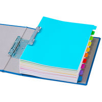 アスクル カラーインデックス A4タテ インデックスシート 2穴 10山 PP製 1組  オリジナル