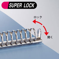 コクヨ　30穴リングファイルPP　A4タテ　背幅27mm　ピンク　フ-F460P　2冊