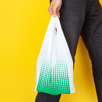 アスクル　中身が透けにくい　ケアルックデザイン　レジ袋　グリーン　20号　1セット（3000枚：100枚入×30袋）  オリジナル