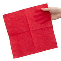 溝端紙工印刷　カラーナプキン　4つ折り　2PLY　イタリアンレッド　1袋（50枚入）  オリジナル