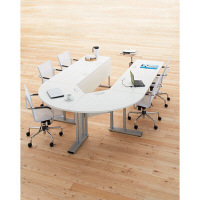 プラス TMユニットテーブル2 ホワイト 幅1500×奥行600×高さ720mm 1台（2梱包）（取寄品）