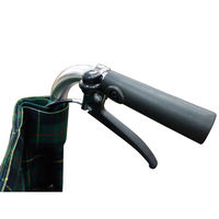 マキテック アルミ製車いす EW-20B 紺 自走用 ビニールレザーシート エコノミーシリーズ 介助ブレーキ付き車椅子